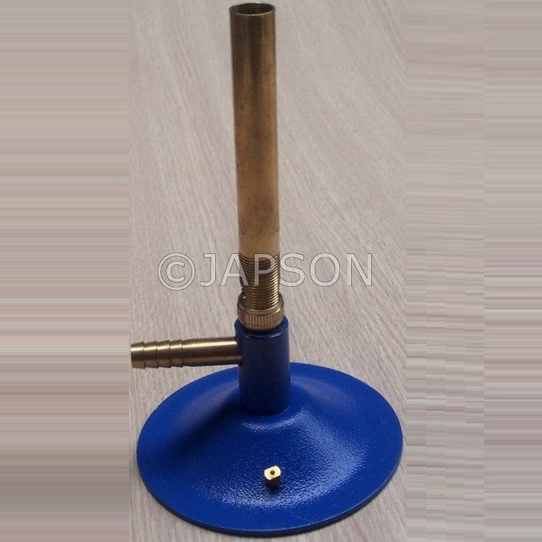 Bunsen Burner with a Spare Jet, Brass Pipe Bunsen Burner with a Spare Jet, Brass Pipe